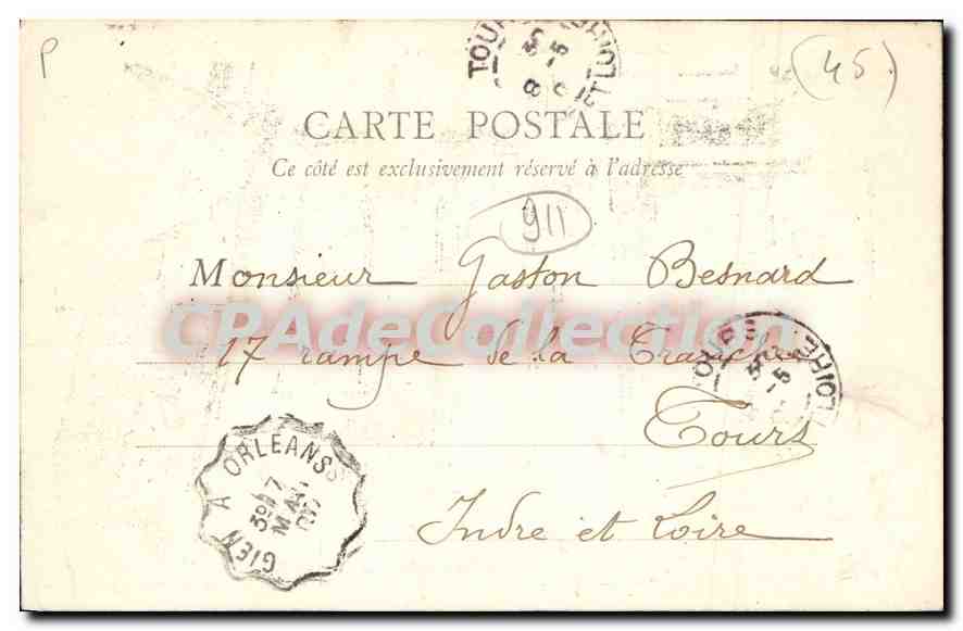 Gien — Maison du XVème siècle, rue Gambetta — éditeur inconnu, n° de série non visible — Rückseite