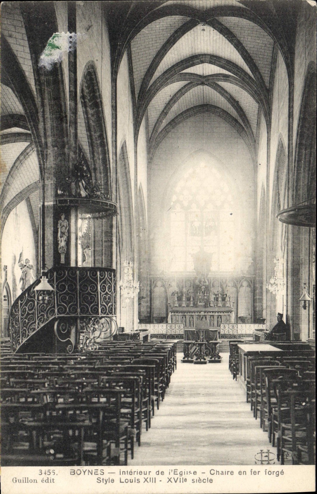 CPA Boynes Interieur De I'Eglise Chaire En Fer Forge