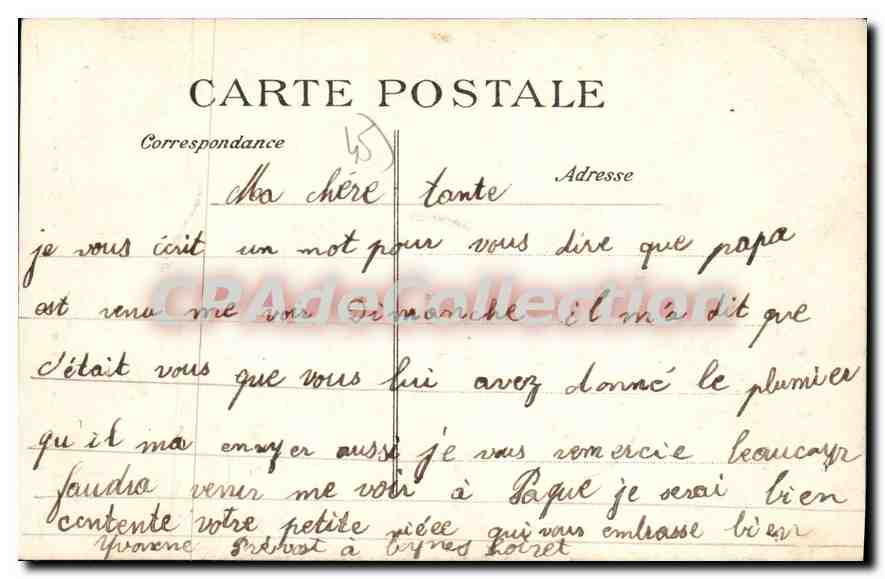 CPA Boynes Interieur De I'Eglise Chaire En Fer Forge — Rückseite