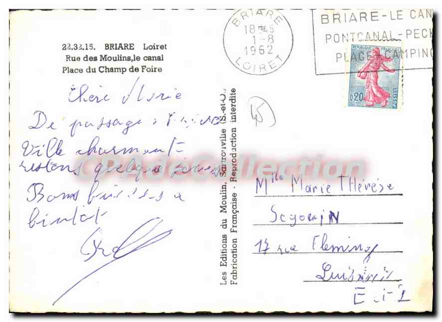 Briare — Un Amour de Pays — C. Neunier — Verso