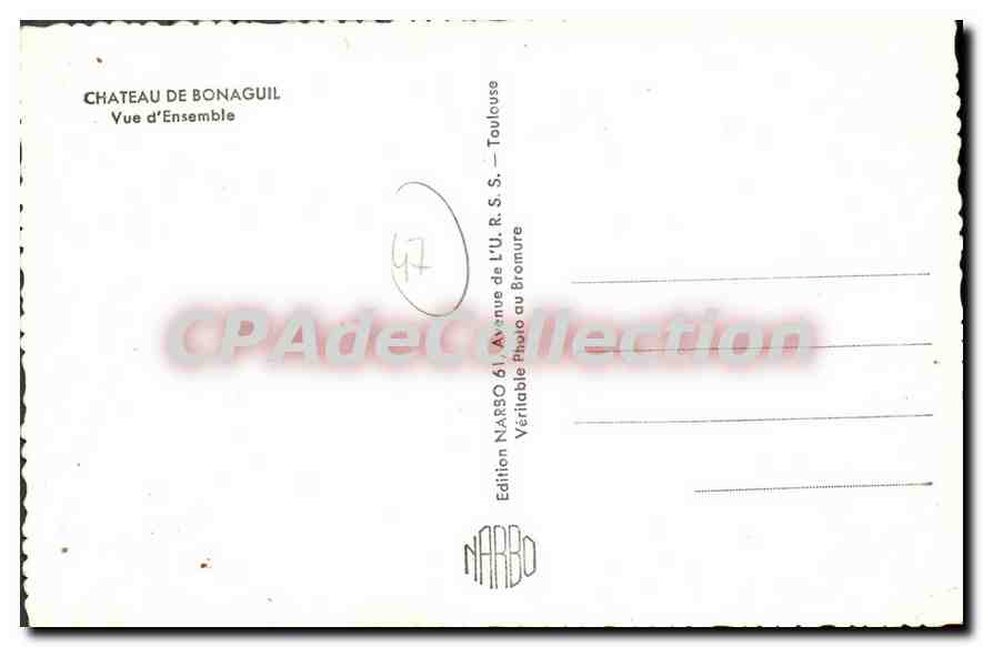 Château de Bonaguil — Vue d'ensemble — Édition Narbo, n°47 — Reverso