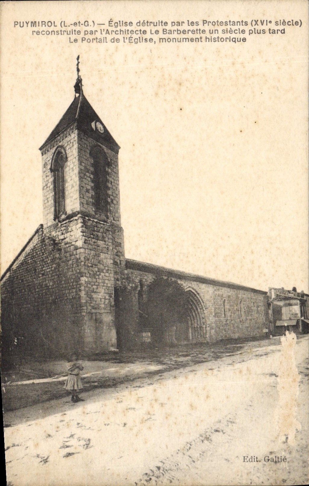 CPA Puymirol Eglise Detruite Par Les Protestants