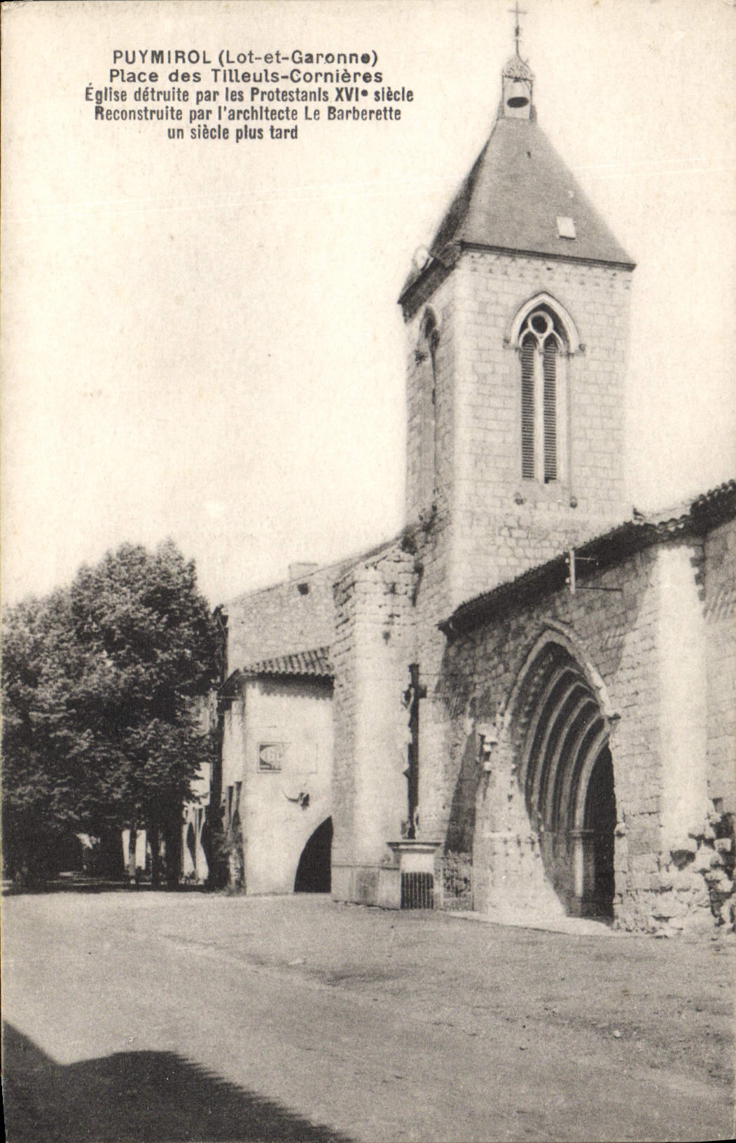 CPA Puymirol Place Des Tilleuls-Cornières