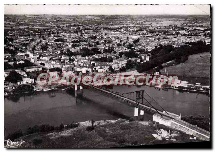CPSM Marmande Vue Aerienne Panoramique