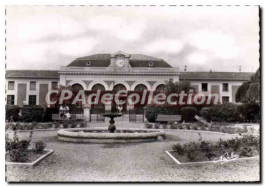 CPSM Marmande La Gare Et Son Jardin