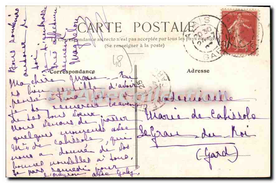 La Canourgue — Le Sabot, sur la route de la Malène — Edit. du Grand Bazar Portal, La Canourgue — Reverso