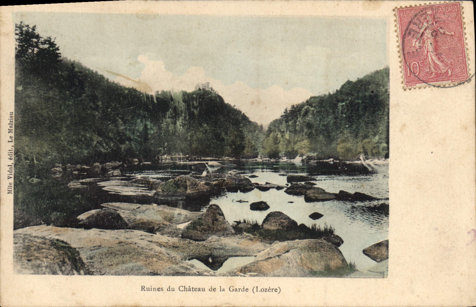 Ruines du Château de la Garde (Lozère) — Mlle Vidal, édit. Le Matzieu