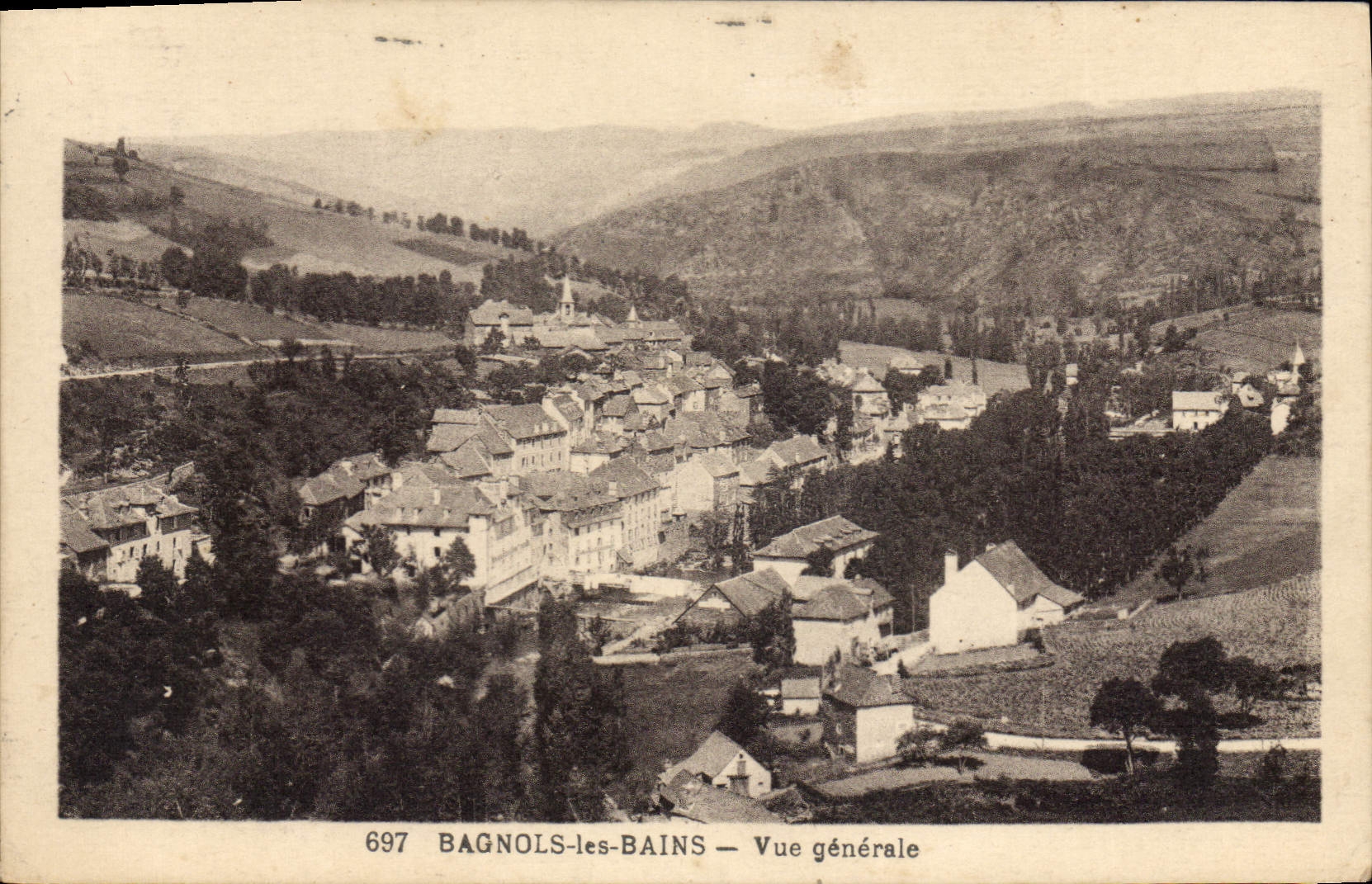 Bagnols-les-Bains — Allgemeiner Blick — unbekannter Verlag, Nr. 697