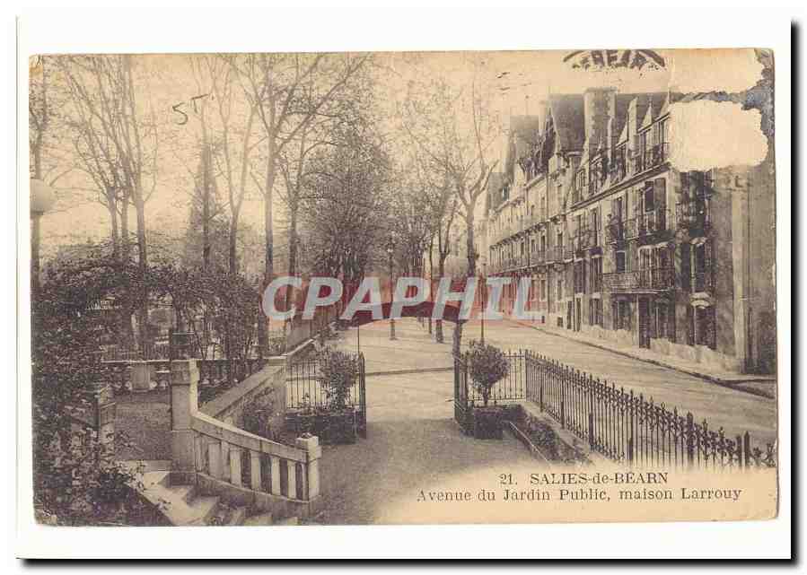 SALIES-de-BEARN — Avenue du Jardin Public, maison Larrouy — éditeur inconnu, n° 21