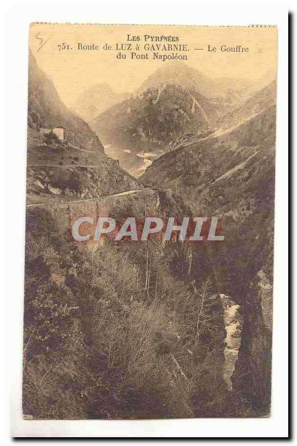 Die Pyrenäen — Route von Luz nach Gavarnie — Der Pont Napoléon Schacht