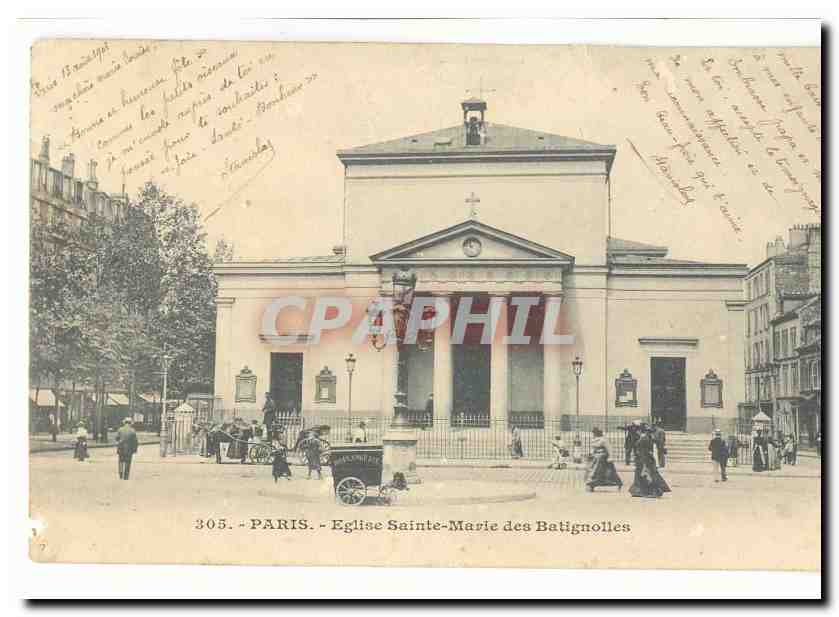 Paris (17eme) CPA Eglise Saint MArie des Batignolles