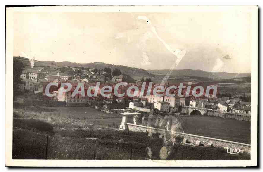 CPA Langogne Vue Generale Et Pont Neuf