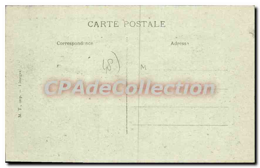 I.E. MONASTIER — Panorama sur la Gare — Pougou, édit. — Verso