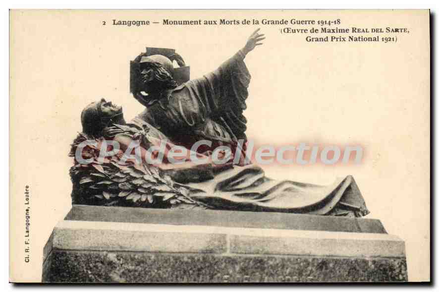 CPA Langogne Monument Aux Morts De La Grande Guerre