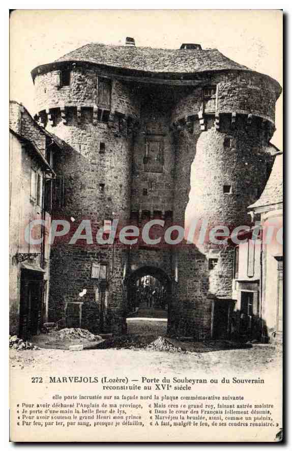 CPA Marvejols Porte Du Soubeyran Ou Du Souverain