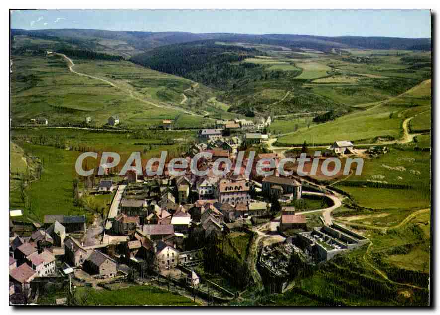 Le Bleyard (Lozère) — Vue générale aérienne — Bagnols-les-Bains