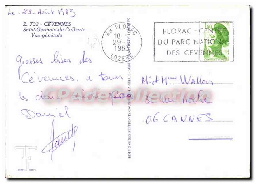 Saint-Germain-de-Calberte — Vue générale — Éditions Sept-Depts — Rückseite