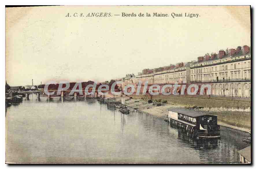 CPA Angers Bords De La Maine Quai Ligny