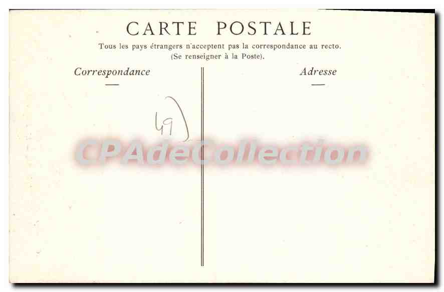 CPA Angers L'Hotel Pincé — Back