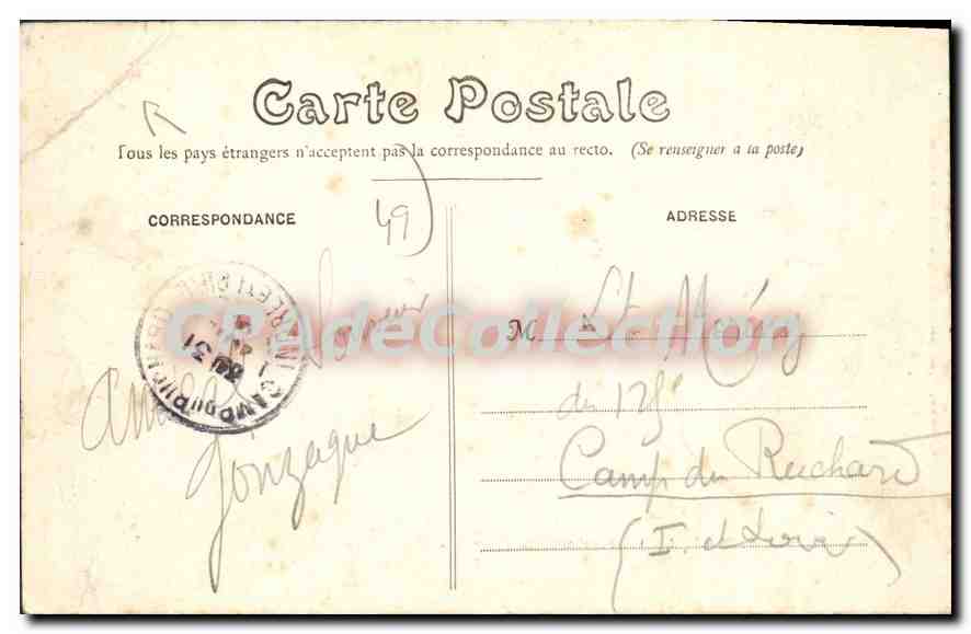 CPA Saumur Sauteur En Liberte Courbette — Rückseite