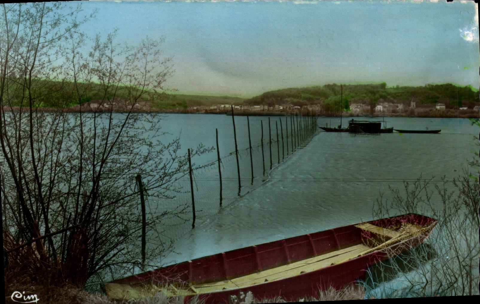 CPA St Martin De La Place La Peche Au Saumon Sur La Loire