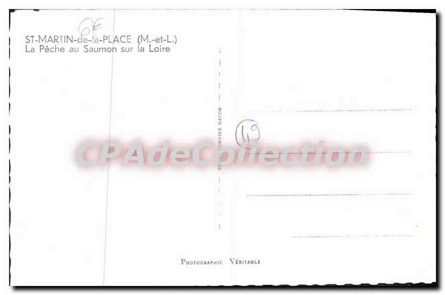 CPA St Martin De La Place La Peche Au Saumon Sur La Loire — Rückseite
