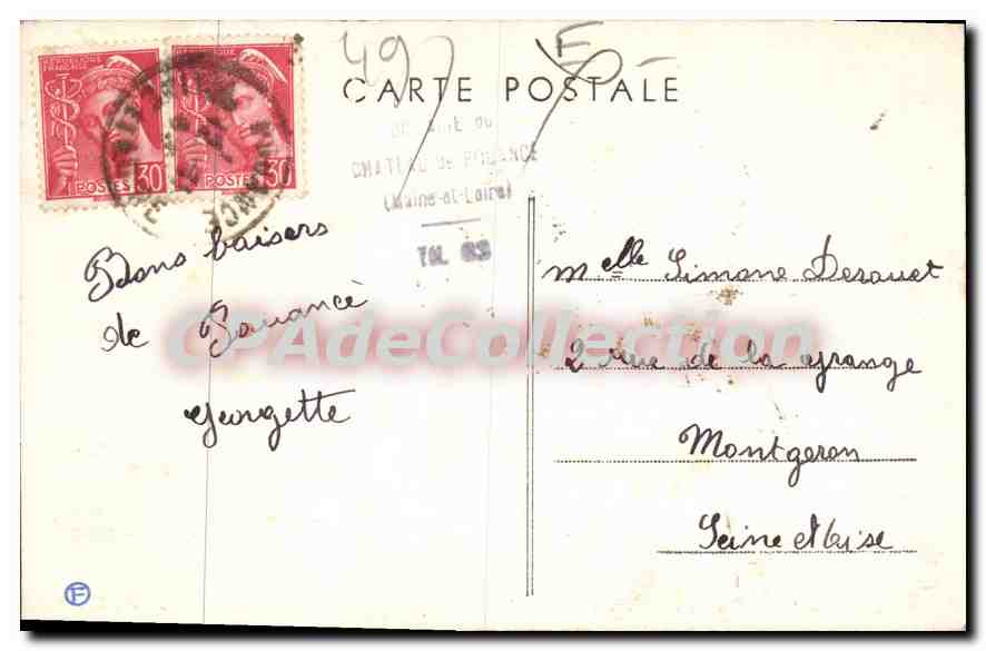 CPA Pouance Entree Du Chateau De Tressé — Rückseite