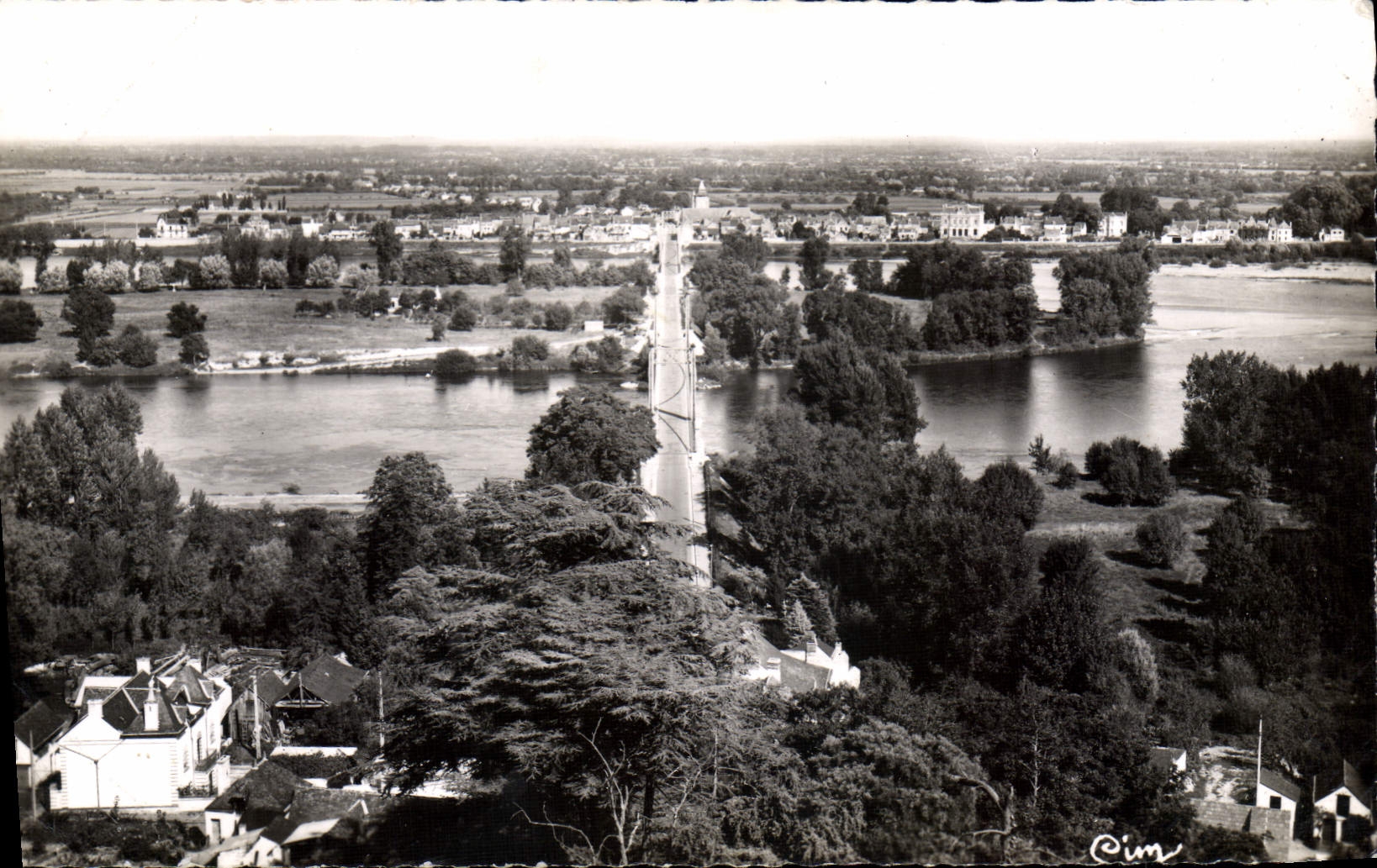 CPA Les Rosiers Sur Loire Vue Generale Sur La Loire