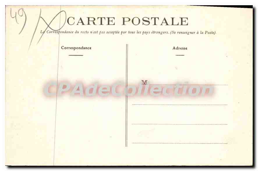 CPA Beaufort En Vallee L'Hotel De Ville — Rückseite