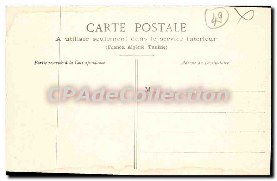 CPA Beaufort En Vallee L'Hotel De Ville — Verso