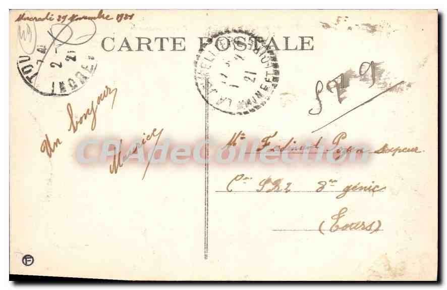 CPA Chateau De La Jumelliere — Back