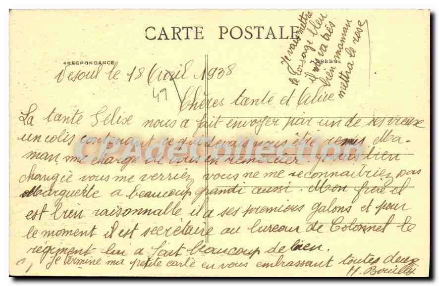 CPA Cuon Chateau De La Graffiniere — Back