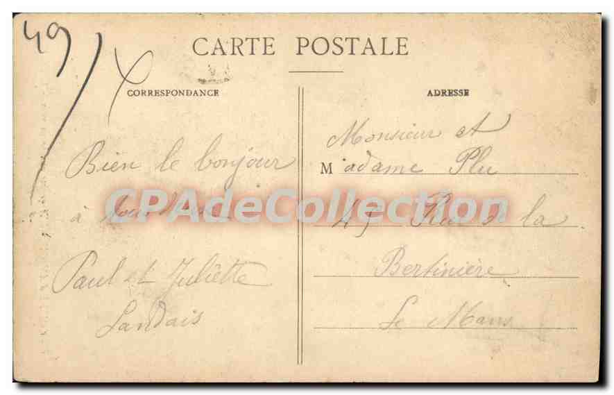 CPA Coiffe D'Anjou L'Angevine Aux Beaux Yeux — Back