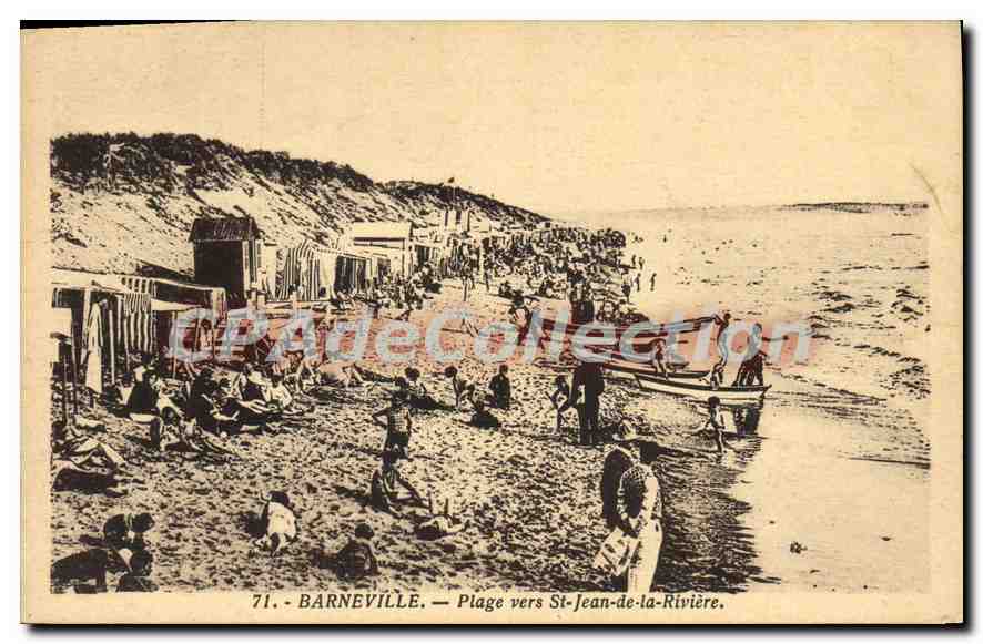 Barneville — Plage vers St-Jean-de-la-Rivièr — Édition Thomine, Barneville, n°71
