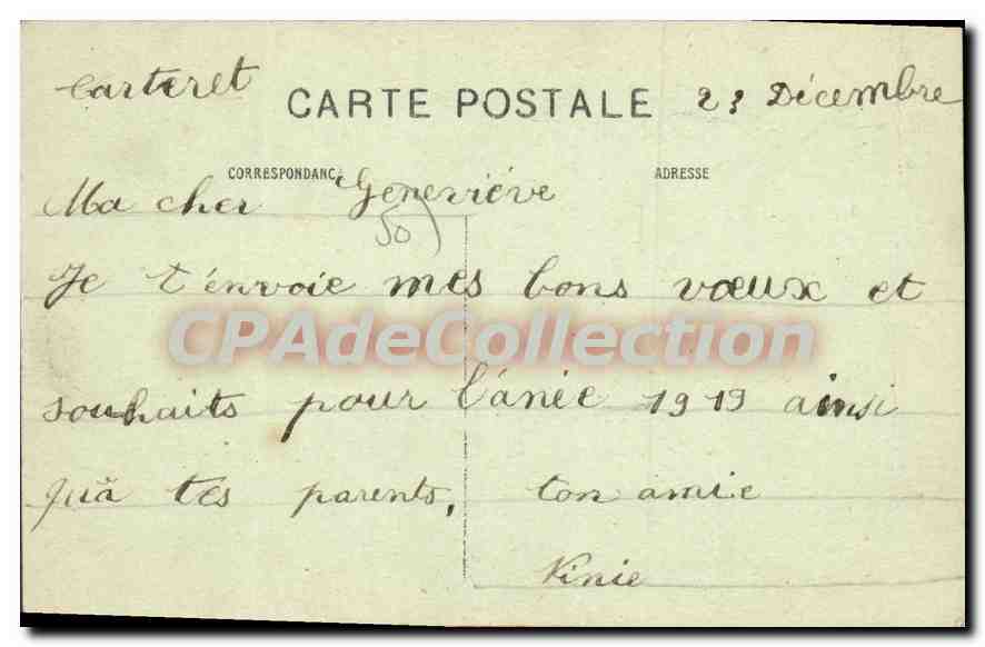 CPA Carteret Vue Generale A Maree Haute — Rückseite