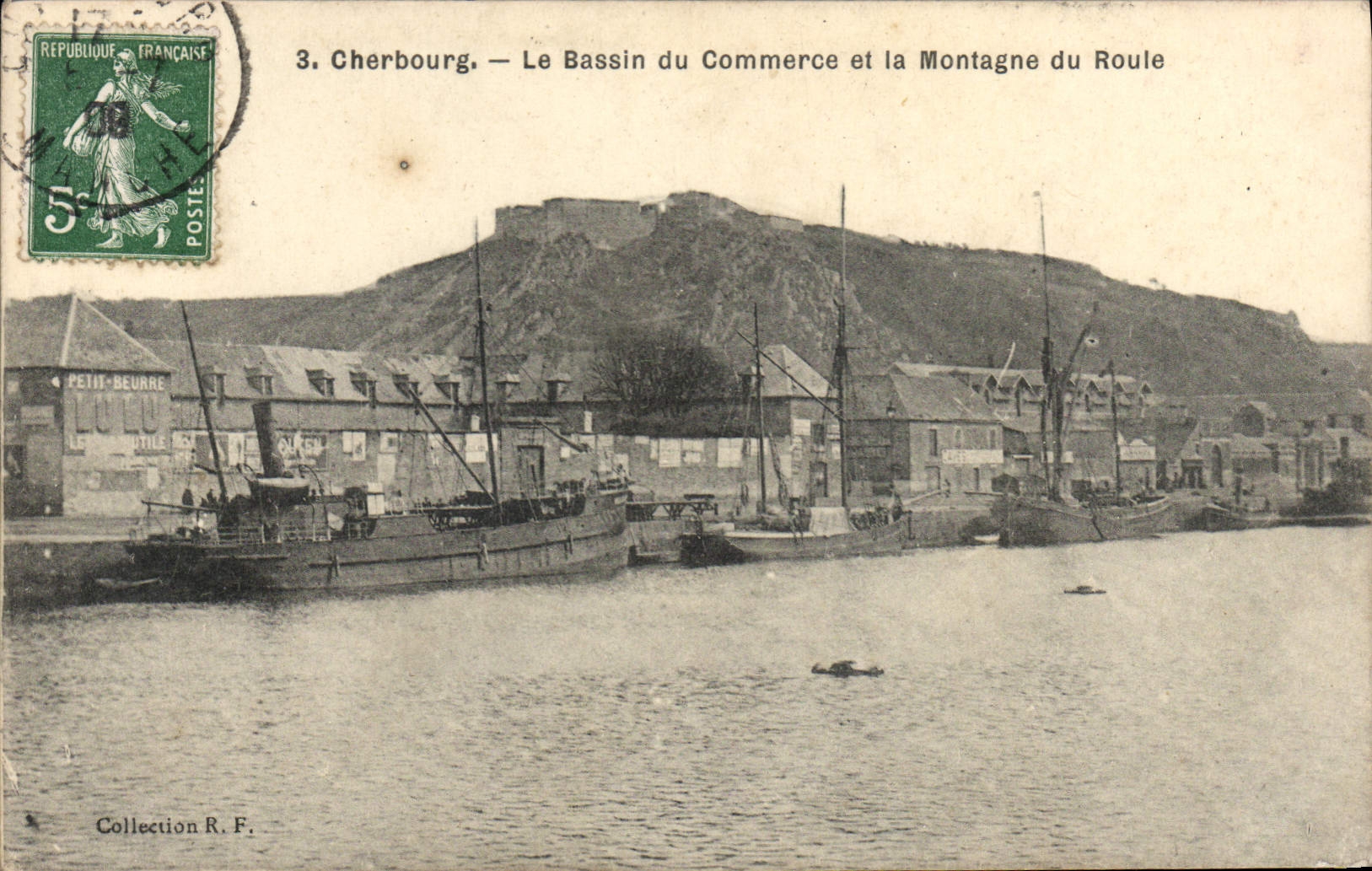 Cherbourg — Le Bassin du Commerce et la Montagne du Roule — Collection R.F.