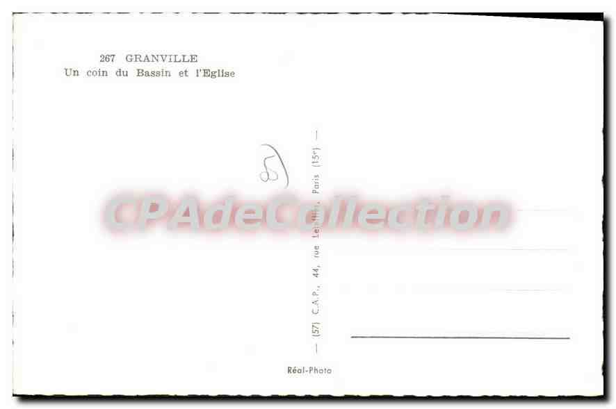 Granville — Un coin du Bassin et l'Église — C.A.P. n°267 — Reverso
