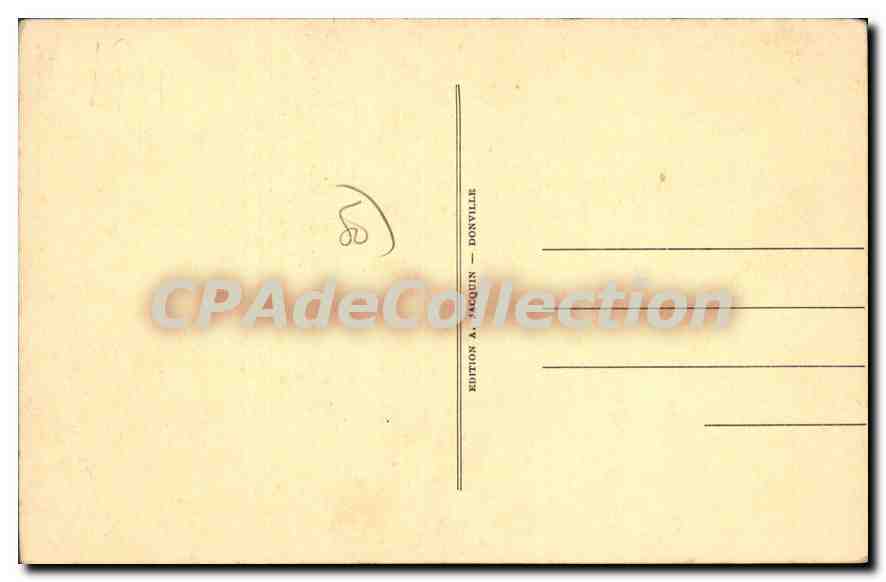 Donville-les-Bains — La plage et l'Hôtel de l'Ermitage — Édition A. Jacquin — Verso