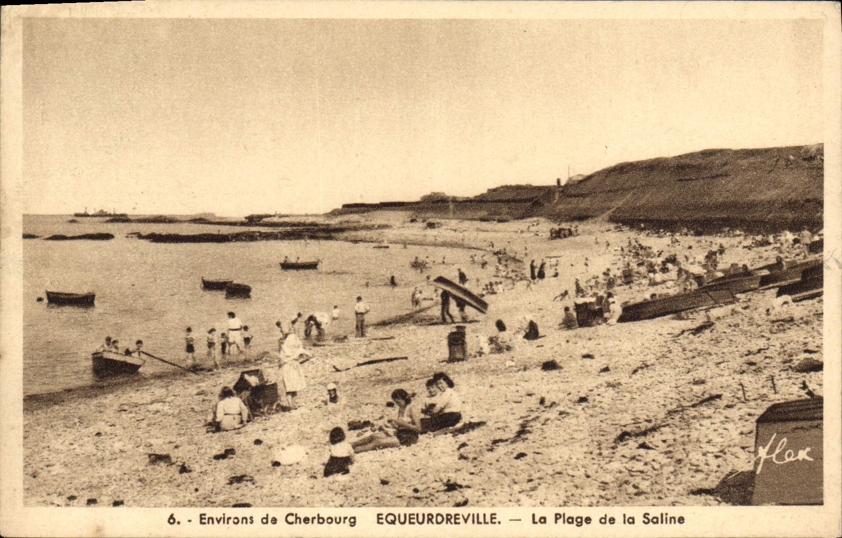 Equeurdreville — La Plage de la Saline — Éditeur Flax, n°6