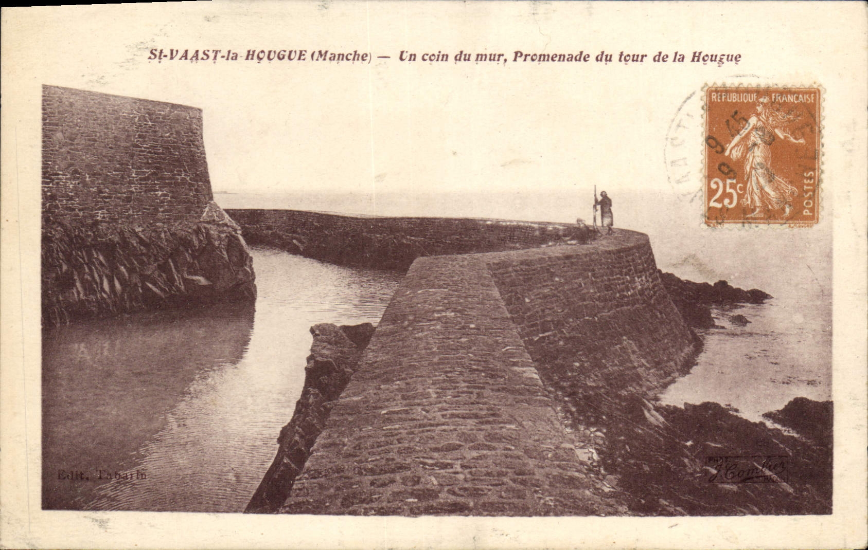 St-VAAST-la-HOUGUE (Manche) — Un coin du mur, Promenade du tour de la Hougue — Edit. Tabarlin