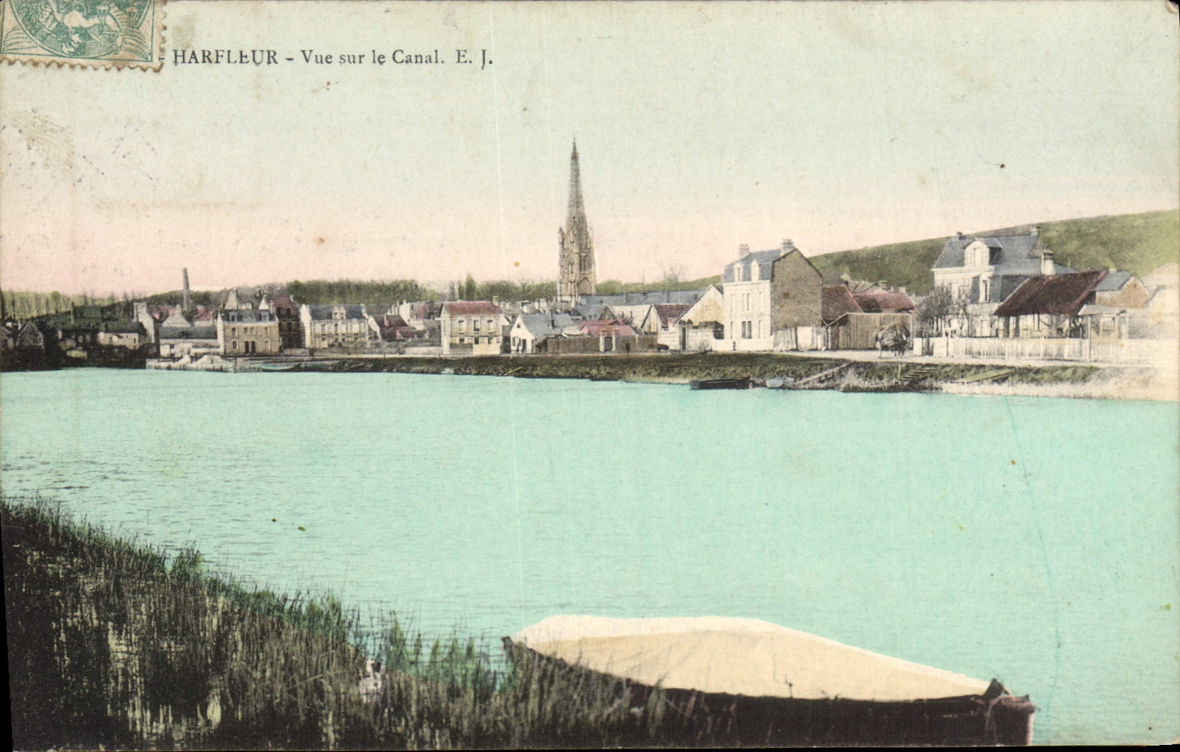 CPA Harfleur Vue Sur Le Canal