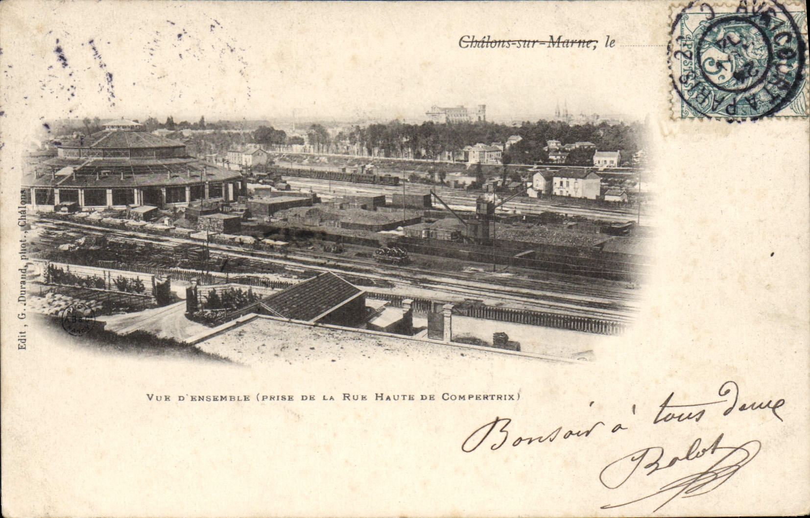 Châlons-sur-Marne — Vue d'ensemble (prise de la Rue Haute de Compertrix) — G. Douraud, Châlons