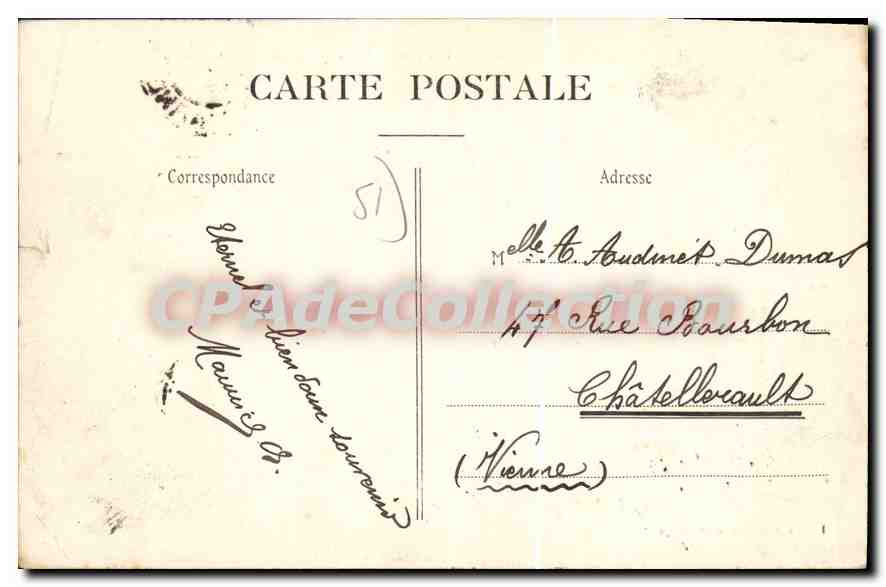 CPA CHALONS Sur Marne Pont De Marne Et Chemin De Madagascar — Verso