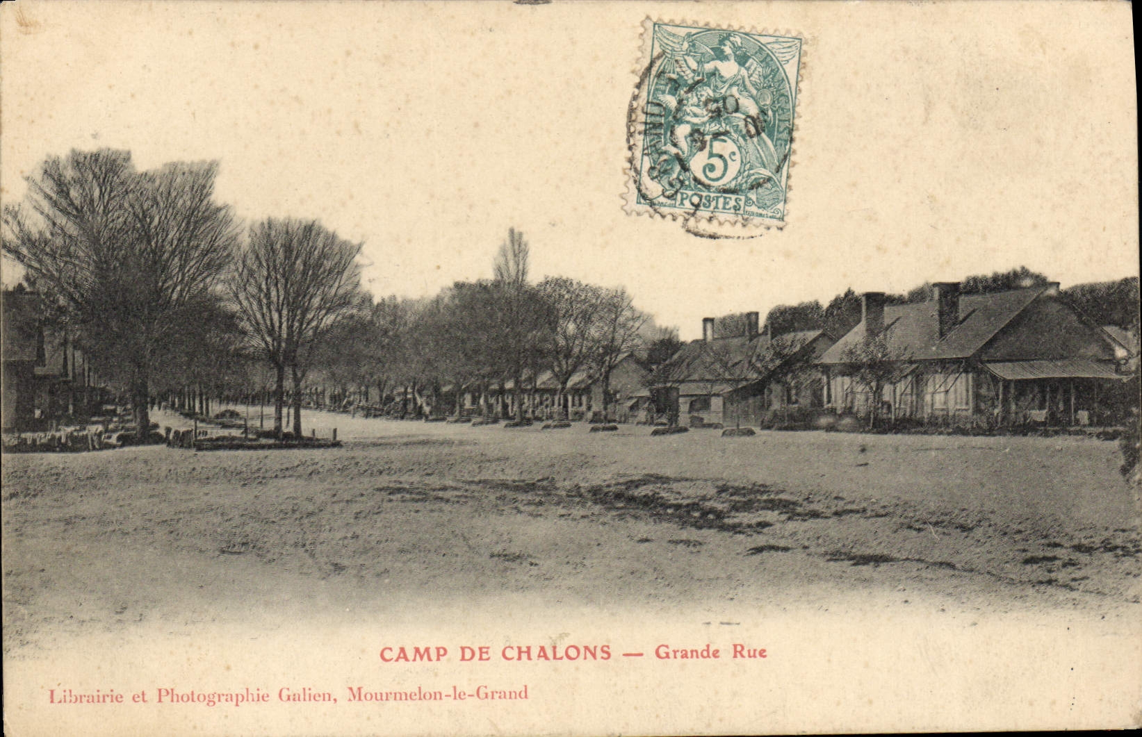 Camp de Chalons — Grande Rue — Librairie et Photographie Galién, Mourmelon-le-Grand