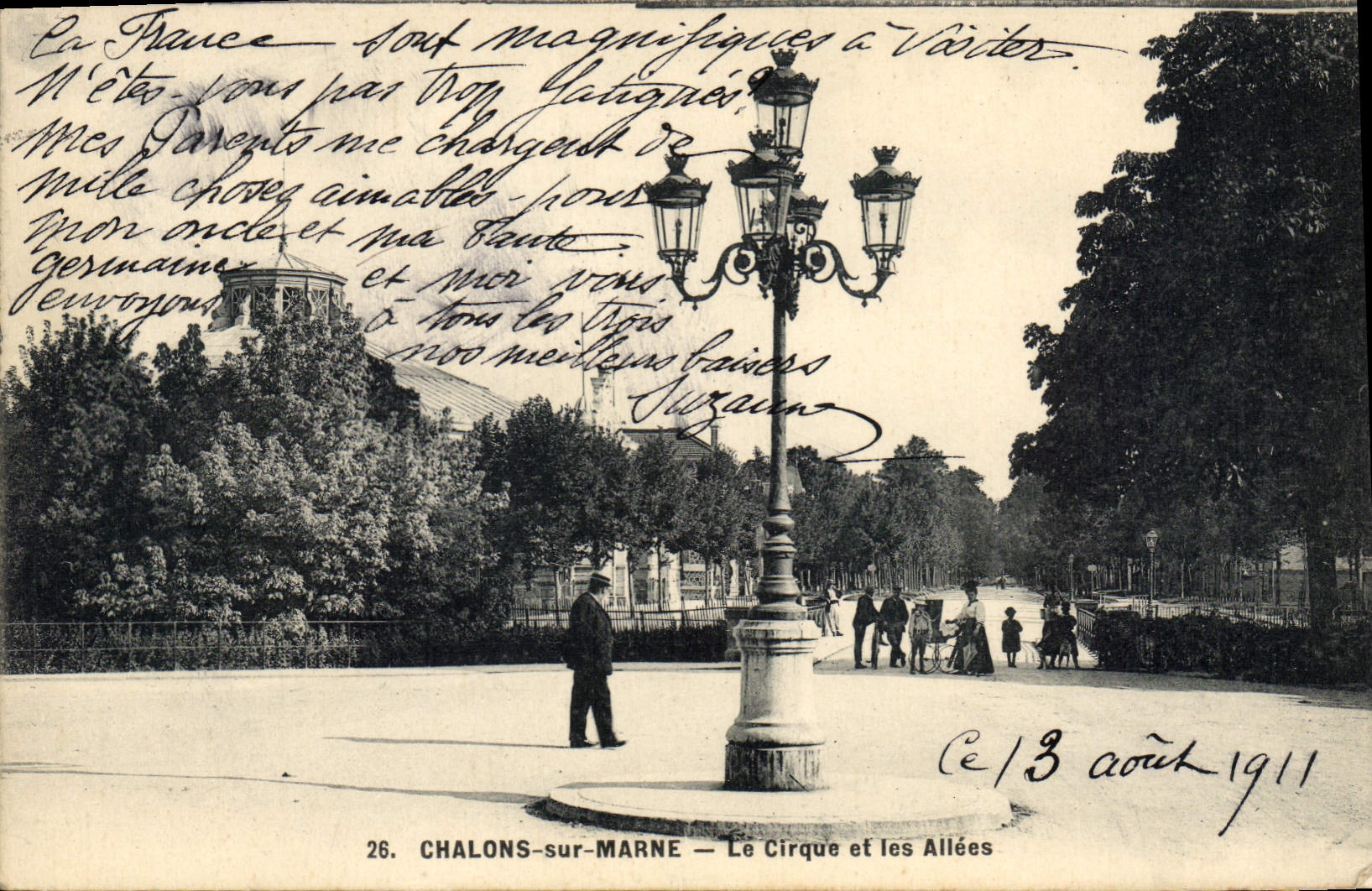 CPA Chalons Sur Marne Le Cirque Et Les Allees