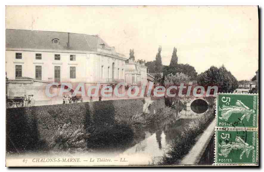 CPA Chalons Sur Marne Le Theatre