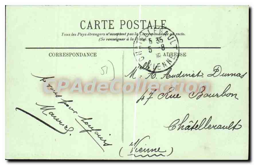 CPA Chalons Sur Marne Le Clocher De Notre Dame Et Vue Sur Le Canal — Verso