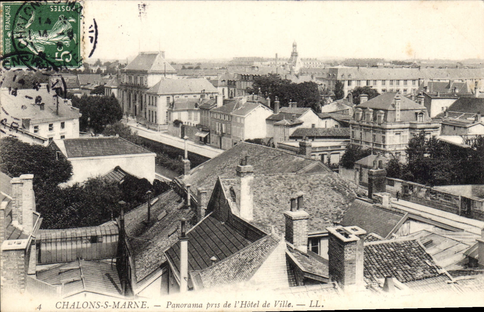 Chalons-sur-Marne — Panorama pris de l'Hôtel de Ville — LL.