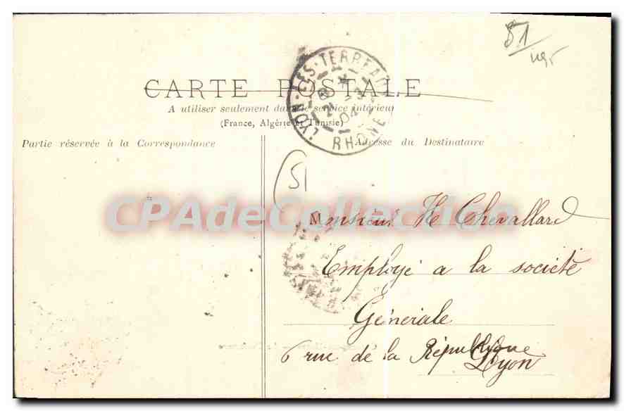CPA Chalons Sur Marne Le Prefecture — Back