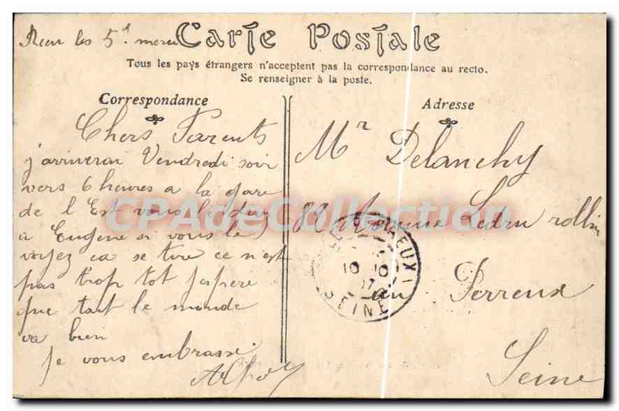 CPA Chalons Sur Marne Les Nouvelles Casernes — Back